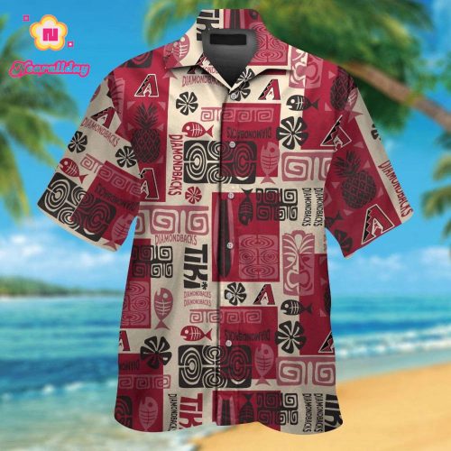 Arizona Diamondbacks Tropical Aloha Hawaiian Shirt Set for Men Women Kids – MTE08