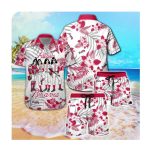 Atlanta Braves and Kiss Hawaii Summer Button Up Shirt for Men and Women