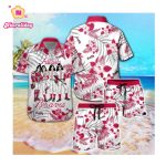 Atlanta Braves and Kiss Hawaii Summer Button Up Shirt for Men and Women