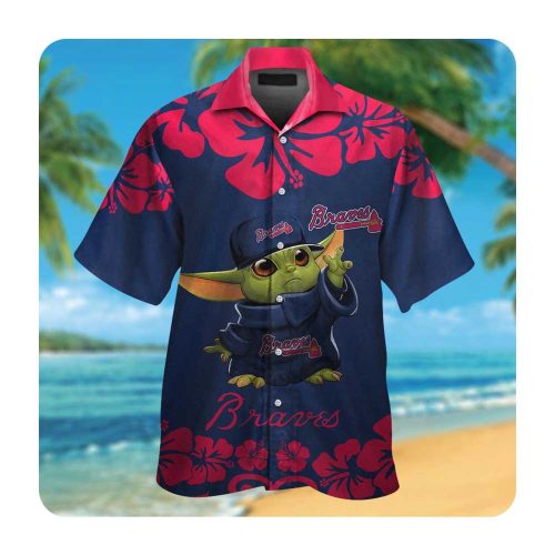 Atlanta Braves Baby Yoda Hawaii Shirt Summer Button Up for Men & Women