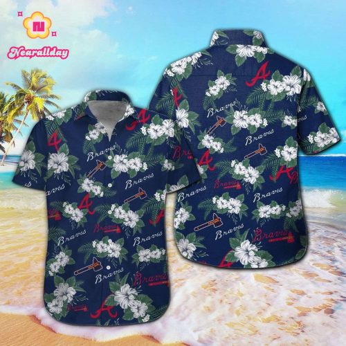 Atlanta Braves Tropical Aloha Hawaiian Shirt Set for Men Women Kids – MTE011