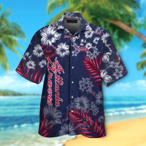Atlanta Braves Hawaiian Shirt Set for Men Women & Kids – Tropical Aloha Short Sleeve Button Up – MTE08