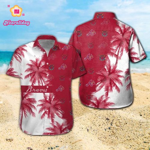 Atlanta Braves Hawaiian Shirt Set for Men Women Kids – Tropical Aloha Short Sleeve Button Up MTE09
