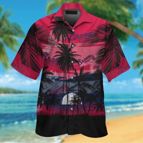 Atlanta Braves Tropical Aloha Hawaiian Shirt Short Sleeve Button Up