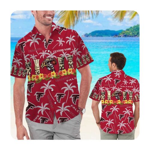 Atlanta Falcons Custom Name Men Women Hawaii Shirt Summer Button Up Shirt For Men Women