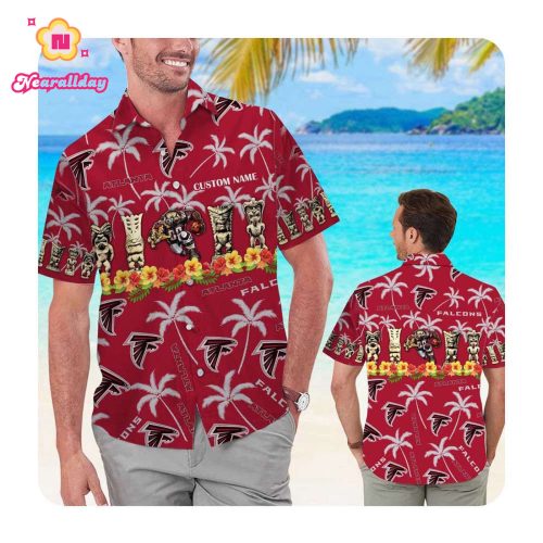 Atlanta Falcons Custom Name Men Women Hawaii Shirt Summer Button Up Shirt For Men Women