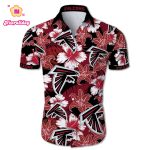 Atlanta Falcons Hawaiian Shirt Tropical Flower Short Sleeve