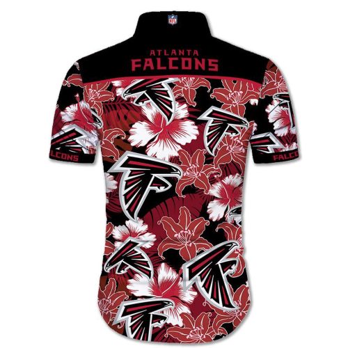 Atlanta Falcons Hawaiian Shirt Tropical Flower Short Sleeve