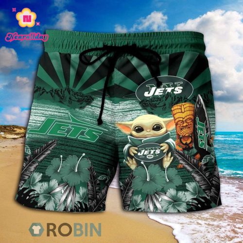 Baby Yoda New York Jets Hawaiian Shirt