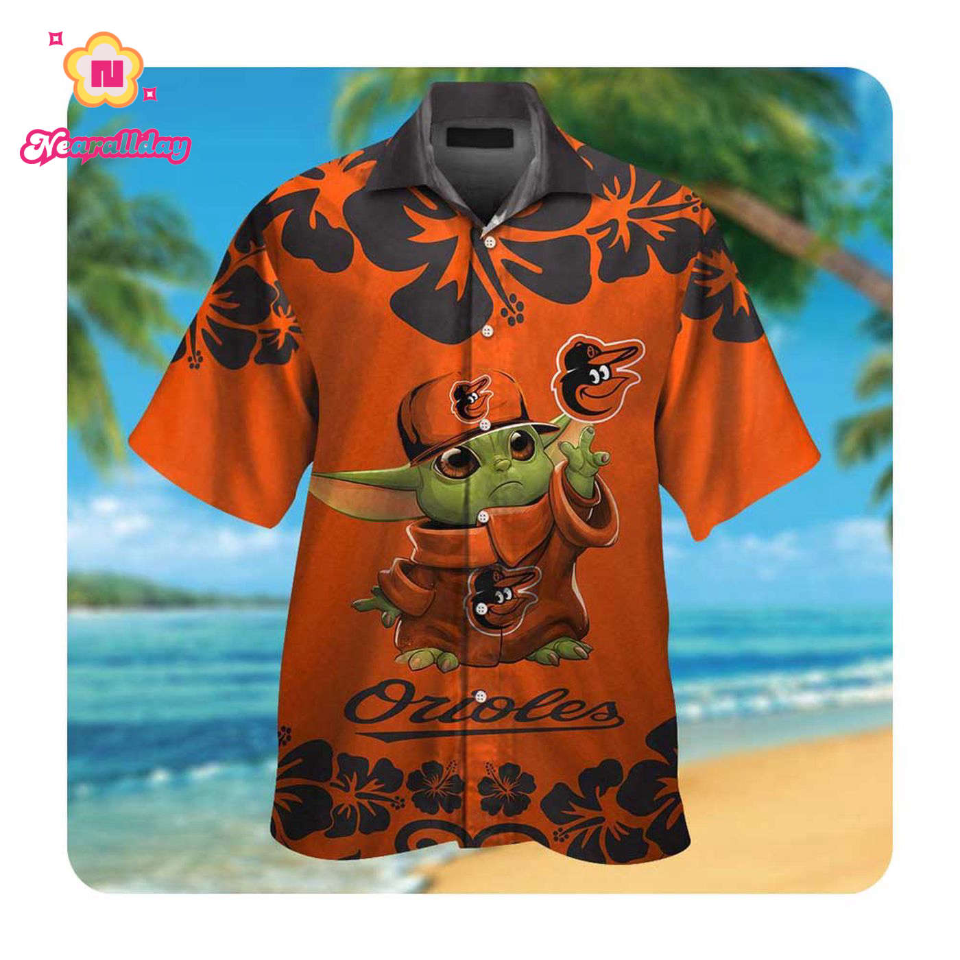 Official Baltimore Orioles Baby Yoda Hawaiian Shirt – Unisex Summer Button Up Official Baltimore Orioles Baby Yoda Hawaiian Shirt – Unisex Summer Button Up