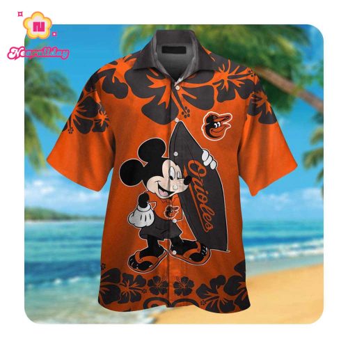 Baltimore Orioles Mickey Mouse Hawaii Shirt: Summer Button Up for Men & Women
