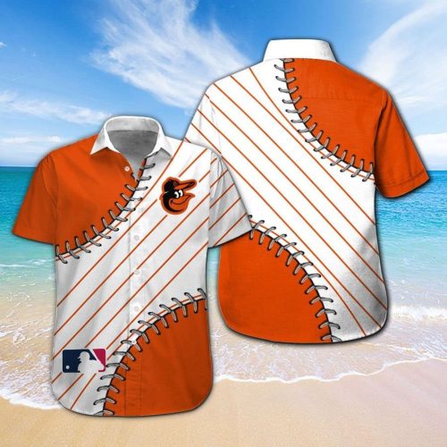 Baltimore Orioles Tropical Aloha Hawaiian Shirt Set for Men Women Kids MTE02