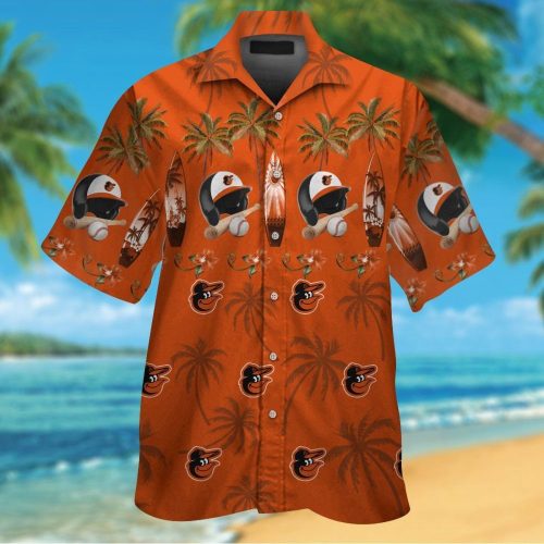 Baltimore Orioles Tropical Aloha Hawaiian Shirt Set – Men Women Kids MTE03
