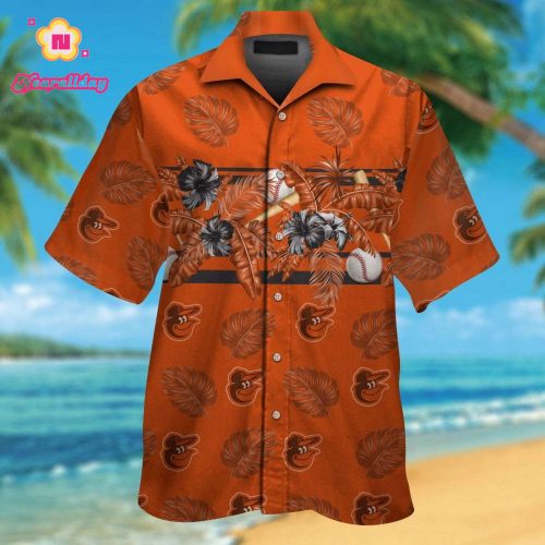 Baltimore Orioles Tropical Aloha Hawaiian Shirt Set for Men Women Kids – MTE06