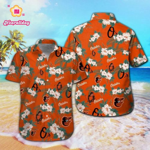 Baltimore Orioles Tropical Aloha Hawaiian Shirt Set for Men Women Kids – MTE09