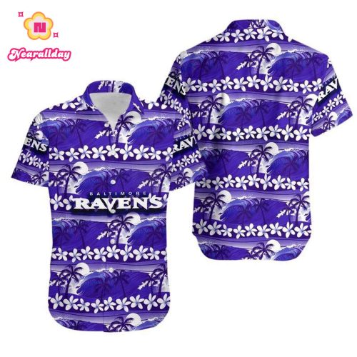 Baltimore Ravens Coconut Trees NFL Gift For Fan Hawaii Shirt and Short