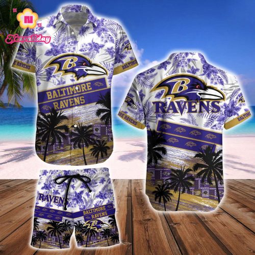 Baltimore Ravens Hawaiian Shirt And Beach Short – Gift for Men Women