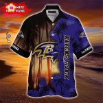 Baltimore Ravens Hawaiian Shirt Customize Your Name