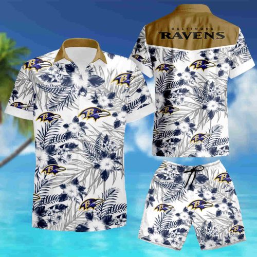 Baltimore Ravens Logo Summer For Men All Over Printed Hawaiian Shirt Size summer shirt