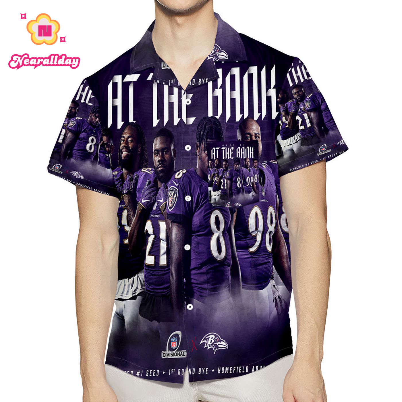 Baltimore Ravens Meet Us At The Bank 3D All Over Print Summer Beach Hawaiian Shirt With Pocket Baltimore Ravens Meet Us At The Bank 3D All Over Print Summer Beach Hawaiian Shirt With Pocket