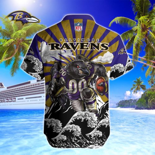 Baltimore Ravens NFL Printed Hawaiian Shirt Custom Gift