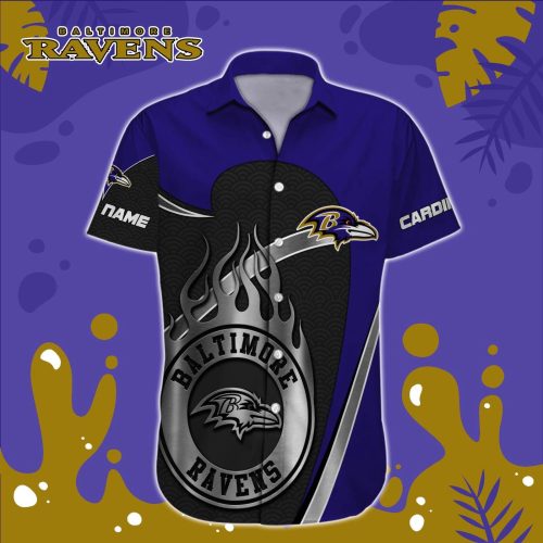 Baltimore Ravens NFL Printed Hawaiian Shirt Custom Gift