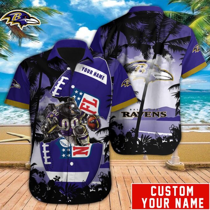 Baltimore Ravens NFL Printed Hawaiian Shirt Custom Gift