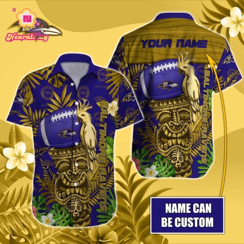 Baltimore Ravens NFL Printed Hawaiian Shirt Custom Gift