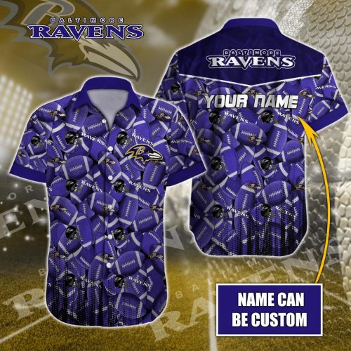 Baltimore Ravens NFL Printed Hawaiian Shirt Custom Gift