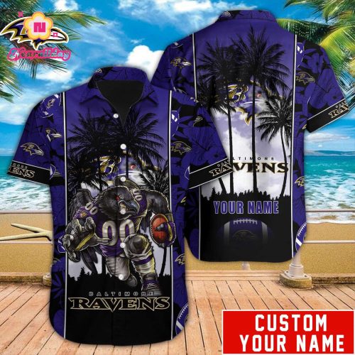 Baltimore Ravens NFL Printed Hawaiian Shirt Custom Gift