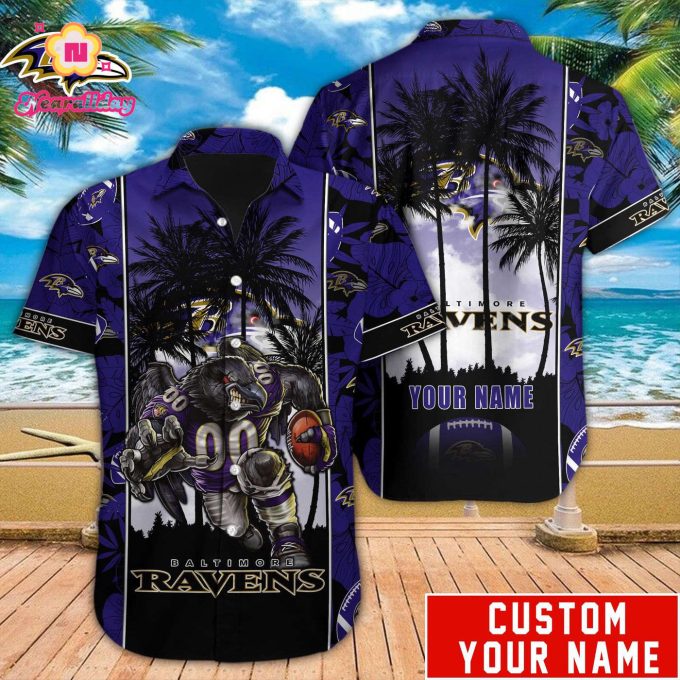 Baltimore Ravens NFL Printed Hawaiian Shirt Custom Gift