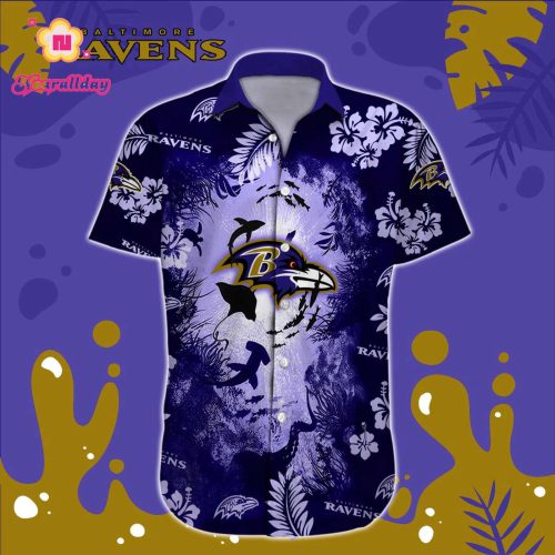 Baltimore Ravens NFL Printed Hawaiian Shirt Custom Gift