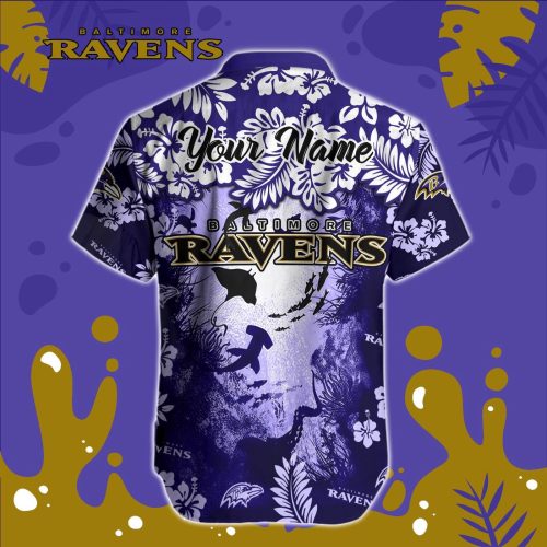Baltimore Ravens NFL Printed Hawaiian Shirt Custom Gift