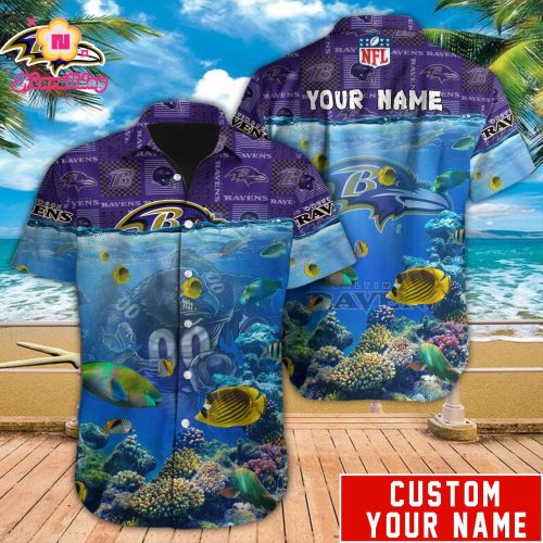 Baltimore Ravens NFL Printed Hawaiian Shirt Custom Gift