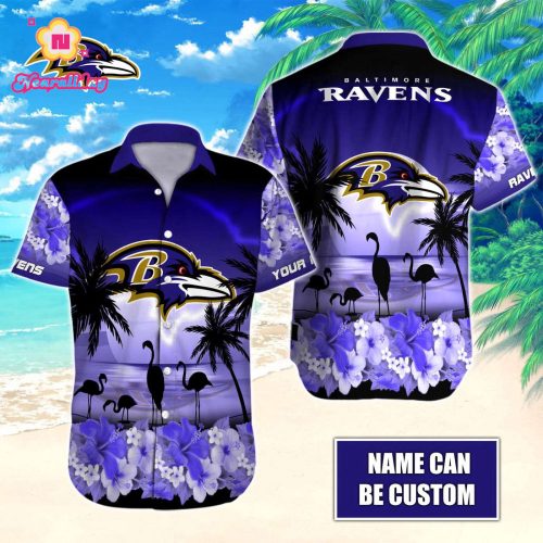 Baltimore Ravens NFL Printed Hawaiian Shirt Custom Gift