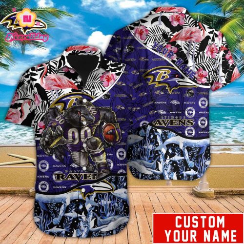 Baltimore Ravens NFL Printed Hawaiian Shirt Custom Gift
