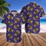 Baltimore Ravens NFL SKull Hawaiian Shirt And Short
