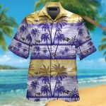 Baltimore Ravens Short Sleeve Button Up Tropical Aloha Hawaiian Shirt Set for Men Women Kids Gift