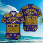 Baltimore Ravens Short Sleeve Button Up Tropical Aloha Hawaiian Shirt Set for Men Women Kids Gift