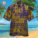 Baltimore Ravens Short Sleeve Button Up Tropical Aloha Hawaiian Shirt Set for Men Women Kids Gift