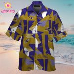 Baltimore Ravens Short Sleeve Button Up Tropical Aloha Hawaiian Shirt Set for Men Women Kids Gift