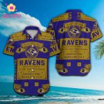 Baltimore Ravens Short Sleeve Button Up Tropical Aloha Hawaiian Shirt Set for Men Women Kids Gift