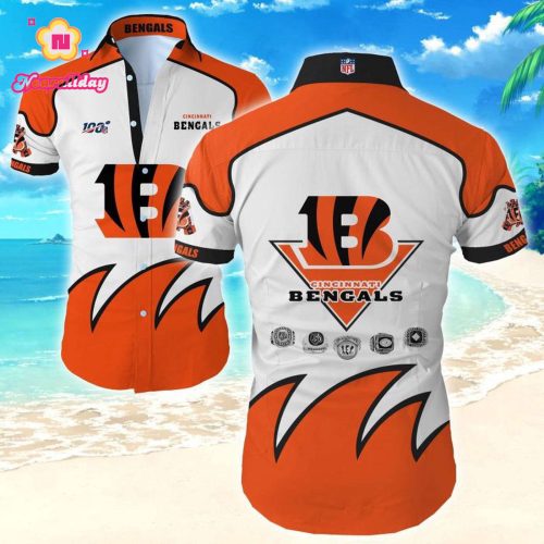 Beach Shirt Nfl Cincinnati Bengals Hawaiian Shirt Tropical Shirt Mens