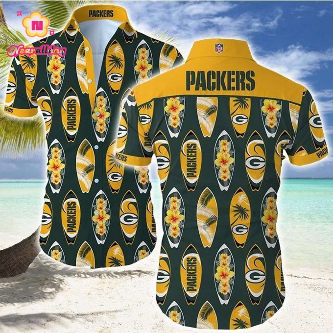 Best Green Bay Packers Hawaiian Aloha Shirt Gift Gift
