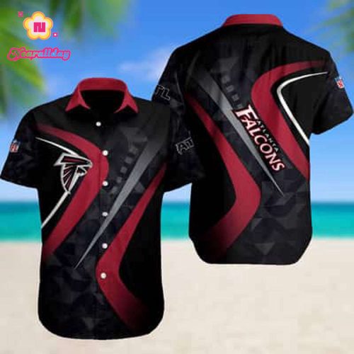 Black Aloha NFL Atlanta Falcons Hawaiian Shirt Gift For Football Fans