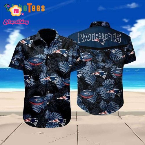 Black Tropical NFL New England Patriots Hawaiian Shirt  Perfect Gifts For Your Loved Ones
