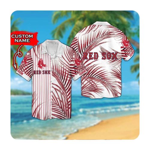 Custom Boston Red Sox Hawaiian Shirt MLB Short Sleeve Aloha Button Up