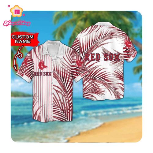 Custom Boston Red Sox Hawaiian Shirt MLB Short Sleeve Aloha Button Up