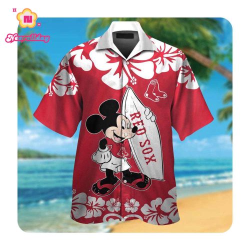 Boston Red Sox Mickey Mouse Hawaii Shirt Summer Button Up for Men & Women