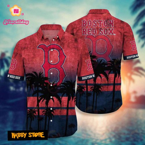 Official Boston Red Sox MLB Hawaiian Shirt - Perfect for Fans!